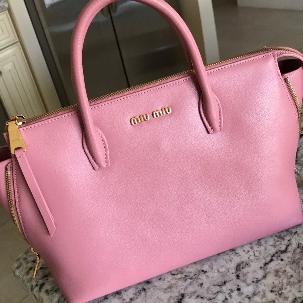Miu miu handbag satchels baby pink